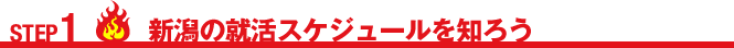 STEP1 新潟の就活スケジュールを知ろう