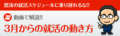 3月からの就活の動き方